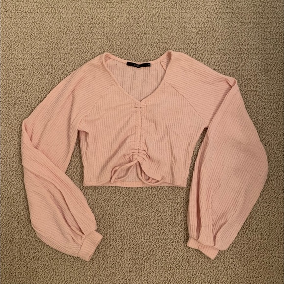 Zaful pink cinched sweater - Picture 1 of 2